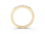 Round Diamond Half Eternity Band Set in Yellow gold with Channel Setting