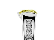 Heart-Shaped Half Bezel Engagement Ring Setting for a Fancy Yellow Lab-Grown Diamond | White Gold