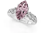 Marquise Graduated Engagement Ring Setting for a Fancy Pink Lab-Grown Diamond | Platinum