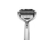 Asscher Cut Hidden Halo Engagement Ring Setting for a Black Center | Thin Plain Band | White Gold