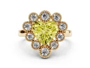 Heart-Shaped Halo Engagement Ring Setting for a Fancy Yellow Lab-Grown Diamond | Yellow Gold - Design NV-24775