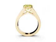 Heart-Shaped Channel-Set Engagement Ring Setting for a Fancy Yellow Lab-Grown Diamond | Yellow Gold