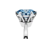 Oval Tapered Solitaire Engagement Ring Setting for a Fancy Blue Lab-Grown Diamond | Claw Prong Head | Platinum