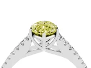 Marquise Graduated Split Shank Engagement Ring Setting for a Fancy Yellow Lab-Grown Diamond | Sterling Silver