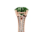 Round Split Shank Engagement Ring Setting for a Fancy Green Lab-Grown Diamond | Rose Gold