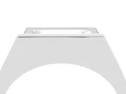 Baguette East-West Geometric Solitaire Engagement Ring Setting | Open Sides | Sterling Silver