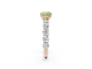 Cushion Cut Engagement Ring Setting for a Fancy Yellow Lab-Grown Diamond | Rose Gold - Design NV-24455