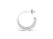 Baguette Lab-Grown Diamond Channel-Set Hoop Earrings | End-to-End Row | Platinum