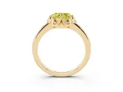 Heart-Shaped Petal Halo Engagement Ring Setting for a Fancy Yellow Lab-Grown Diamond | Yellow Gold