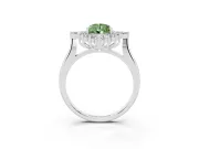 Pear-Shaped Engagement Ring Setting for a Fancy Green Lab-Grown Diamond | White Gold - Design NV-24790