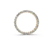 Round Lab-Grown Diamond Small Eternity Circle Pendant Necklace | Prong Set | Yellow Gold