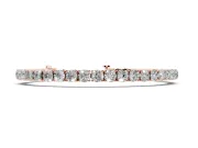 Round Lab-Grown Diamond In-Line Tennis Bracelet | Shared Prongs | Rose Gold