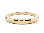 Classic Plain Comfort Band Set in Yellow gold with Rounded Edges