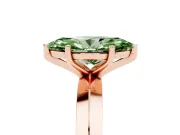 Marquise Knife-Edge Engagement Ring Setting for a Fancy Green Lab-Grown Diamond | Rose Gold