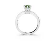 Pear-Shaped Engagement Ring Setting for a Fancy Green Lab-Grown Diamond | Sterling Silver - Design NV-24888