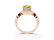 Princess Cut Infinity Twist Engagement Ring Setting for a Fancy Yellow Lab-Grown Diamond | Rose Gold