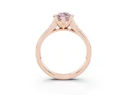 Marquise Half Bezel Engagement Ring Setting for a Fancy Pink Lab-Grown Diamond | Rose Gold