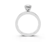Radiant Cut Channel Set Engagement Ring Setting | Baguette Side Stones | Platinum