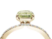 Radiant Cut Pavé Engagement Ring Setting for a Fancy Yellow Lab-Grown Diamond | Yellow Gold - Design NV-24928