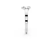 Pear-Shaped Cathedral Solitaire Engagement Ring Setting | Tapered Band | Platinum
