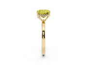 Radiant Cut Engagement Ring Setting for a Fancy Yellow Lab-Grown Diamond | Hidden Halo | Yellow Gold