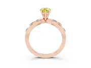 Pear-Shaped Loop Engagement Ring Setting for a Fancy Yellow Lab-Grown Diamond | Rose Gold