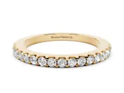 Round Diamond Pavé Eternity Band Set in Yellow gold with Micro Prongs