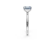 Asscher Cut Hidden Halo Ring Setting for a Fancy Blue Lab-Grown Diamond | White Gold