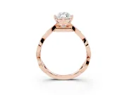 Marquise Twisted Infinity Engagement Ring Setting | Accented Strands | Rose Gold