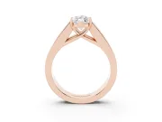 Marquise Channel-Set Engagement Ring Setting | Princess Side Stones | Rose Gold