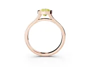 Pear-Shaped Bezel Engagement Ring Setting for a Fancy Yellow Lab-Grown Diamond | Rose Gold