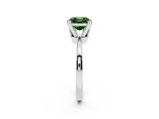 Asscher Cut Engagement Ring Setting for a Fancy Green Lab-Grown Diamond | Sterling Silver - Design NV-24888