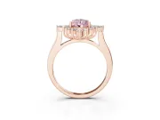 Pear-Shaped Engagement Ring Setting for a Fancy Pink Lab-Grown Diamond | Rose Gold - Design NV-24790