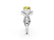 Princess Cut Infinity Twist Engagement Ring Setting for a Fancy Yellow Lab-Grown Diamond | Sterling Silver