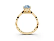 Marquise Twisted Infinity Engagement Ring Setting for a Fancy Blue Lab-Grown Diamond | Yellow Gold