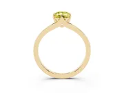 Emerald Cut Split Shank Engagement Ring Setting for a Fancy Yellow Lab-Grown Diamond | Yellow Gold