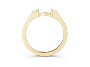 Knot Twist Plain Band Set in Yellow gold with Center Knot