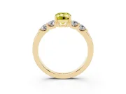 Emerald Cut Five Stone Engagement Ring Setting for a Fancy Yellow Lab-Grown Diamond | Yellow Gold