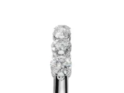 Round Lab-Grown Diamond Half Eternity Wedding Band | Raised Round Heads | Platinum