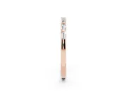 Baguette Lab-Grown Diamond Channel Set Wedding Band | Bar Dividers | Rose Gold