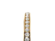 Round Diamond Pavé Eternity Band Set in Yellow gold with Channel Setting