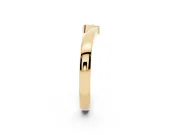 Round Diamond Contour Band Set in Yellow gold with Polished Channel Setting