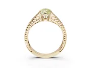 Pear-Shaped Split Shank Pavé Engagement Ring Setting for a Fancy Yellow Lab-Grown Diamond | Yellow Gold