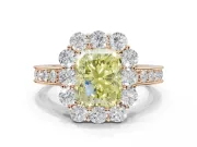 Radiant Cut Halo Engagement Ring Setting for a Fancy Yellow Lab-Grown Diamond | Rose Gold - Design NV-24711