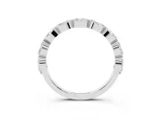 Marquise Diamond Eternity Band Set in White gold with Bezel Setting