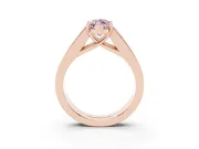 Marquise Channel-Set Engagement Ring Setting for a Fancy Pink Lab-Grown Diamond | Rose Gold