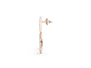 Marquise and Round Lab-Grown Diamond Floral Drop Earrings | Graduated Bar Top | Rose Gold