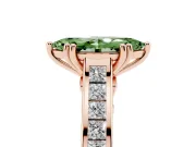 Marquise Channel Engagement Ring Setting for a Fancy Green Lab-Grown Diamond | Rose Gold - Design NV-24671