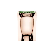 Radiant Cut Half Bezel Solitaire Engagement Ring Setting for a Fancy Green Lab-Grown Diamond | Wide Band | Rose Gold