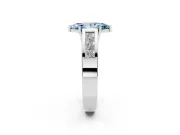 Marquise Channel-Set Engagement Ring Setting for a Fancy Blue Lab-Grown Diamond | Platinum